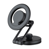 QUALO uchwyt samochodowy magnetyczny na szybę round czarny QUS-S-R-01